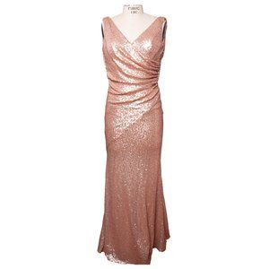 Revelry Light Pink Party Bridesmaid Sequin Maxi Dress